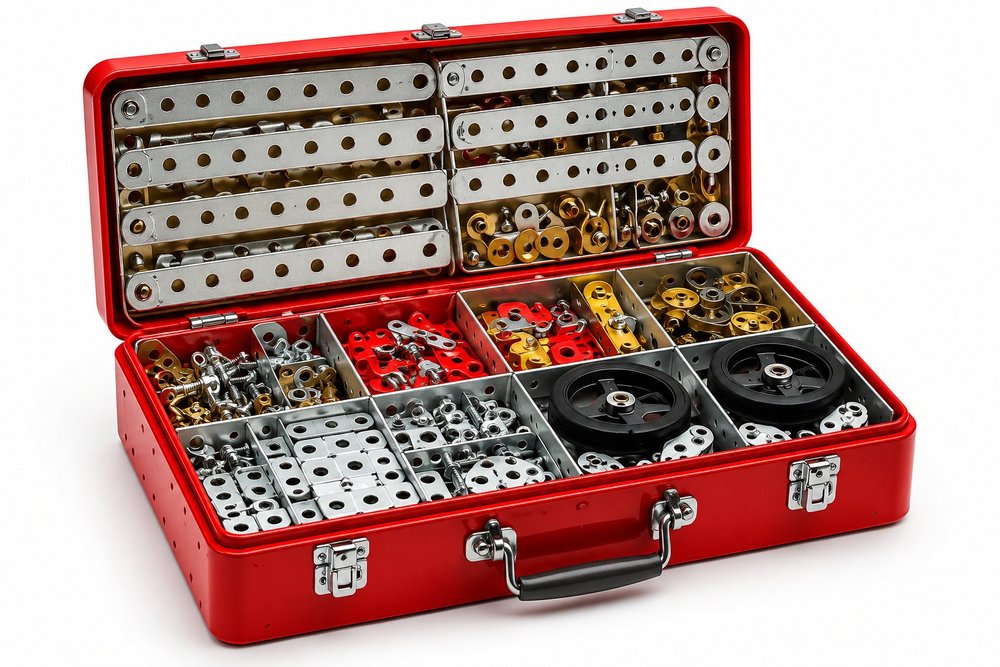Deluxe Metal Builder Set – Red Case
