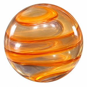 Amber Swirl Glass Marble