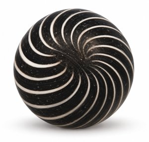 Black And Cream Spiral Marble