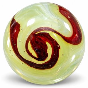 Burgundy Swirl Glass Marble