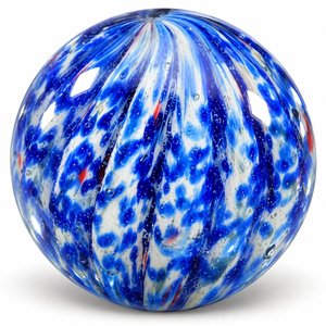 Cobalt Blue Swirled Glass Marble