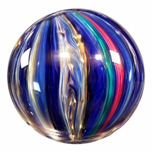 Cobalt Swirl Glass Marble