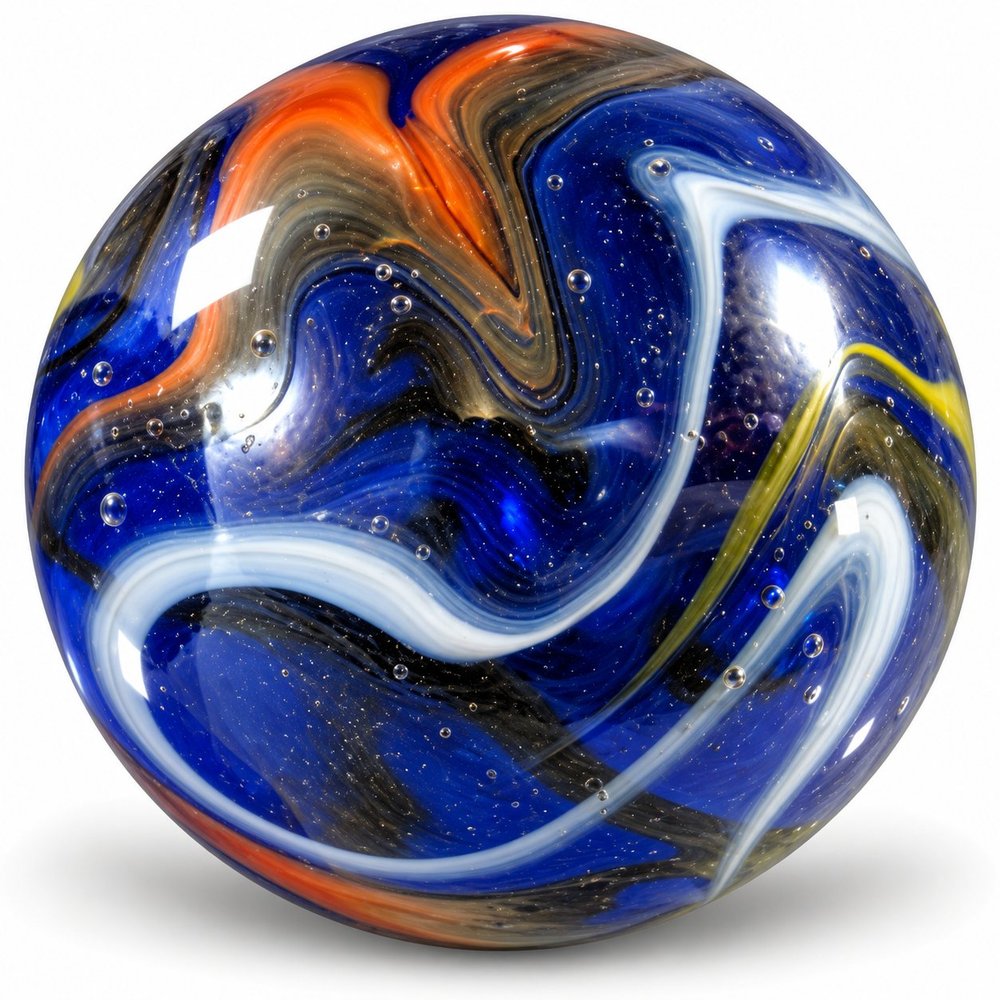 Cosmic Swirl Glass Marble