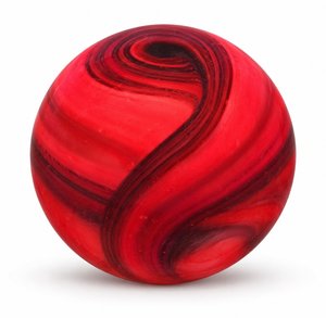 Crimson Swirl Glass Marble