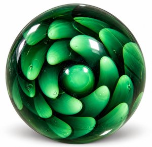 Emerald Swirl Glass Marble