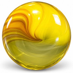 Golden Swirl Glass Marble