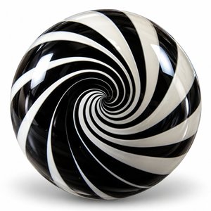 Hypnotic Black And White Spiral Marble