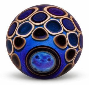 Intricate Blue And Purple Glass Marble