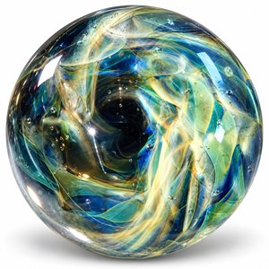 Iridescent Nebula Vortex Glass Marble