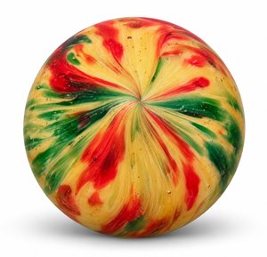 Ivory Starburst Swirl Glass Marble