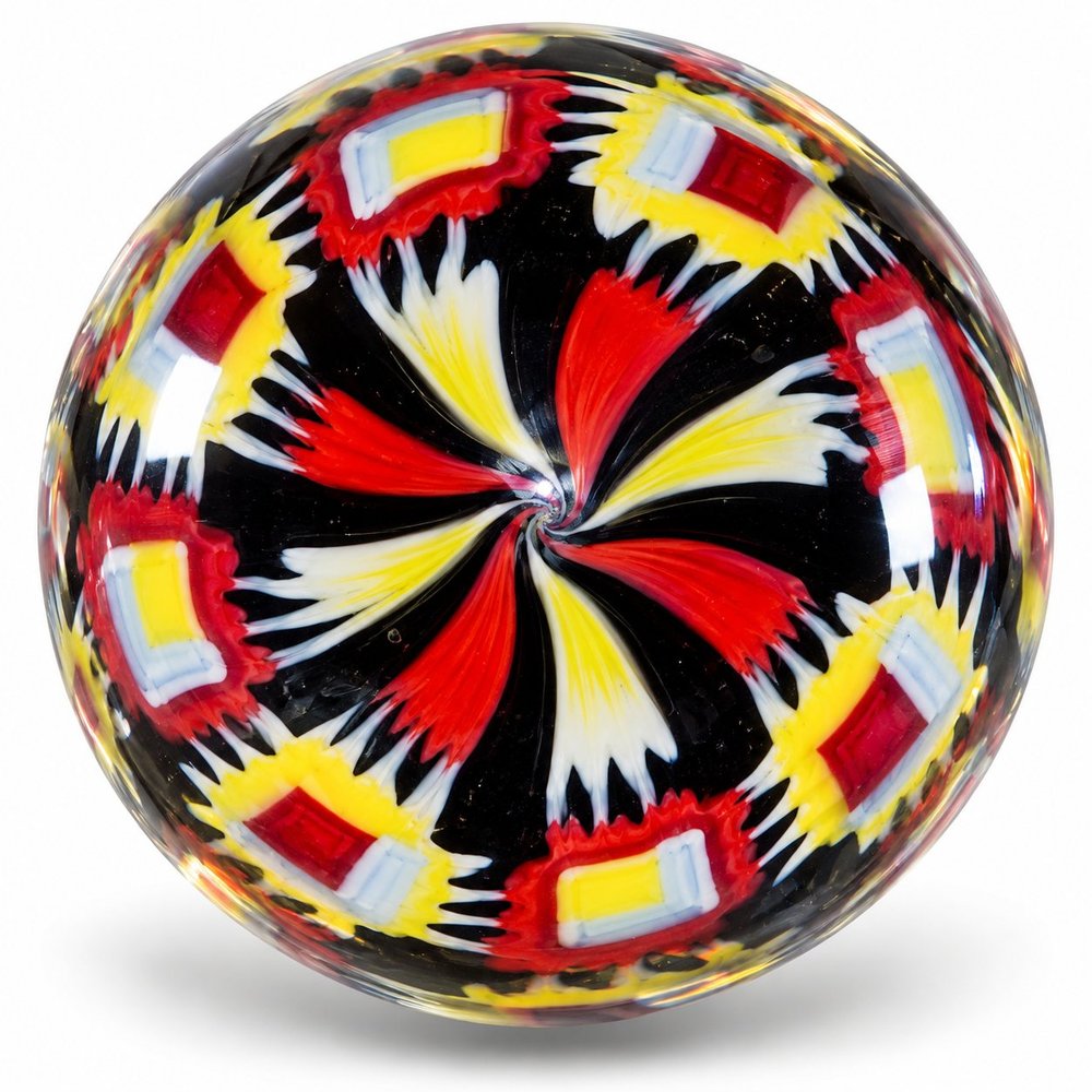 Kaleidoscopic Millefiori Glass Marble