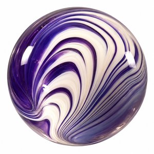 Purple And Cream Swirl Glass Marble
