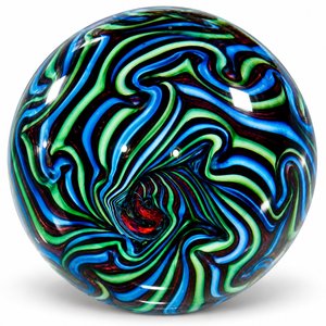 Vivid Psychedelic Swirl Glass Marble